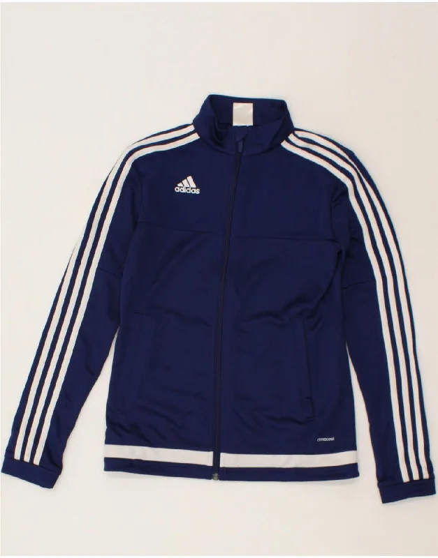 ADIDAS Womens Climacool Tracksuit Top Jacket UK 4/6 XS Navy Blue Polyester Front Pockets Side Pockets Patch Pockets ADIDAS Womens Climacool Tracksuit Top Jacket UK 4/6 XS Navy Blue Polyester Front Pockets Side Pockets Patch Pockets