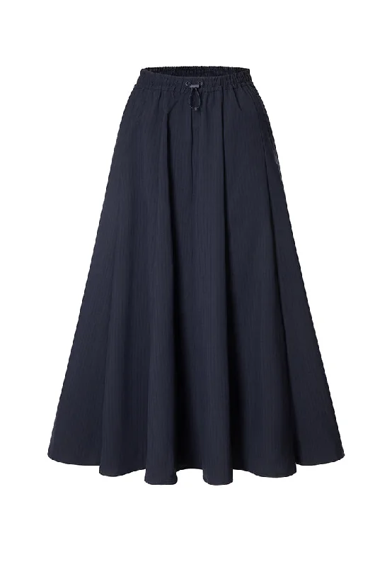 Caroline Water and Wind-resistant Skirt with Drawstring Waist chiffon skirt flowing