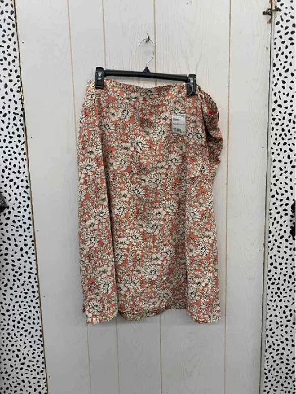 89th & Madison Pink Womens Size 3X Skirt leather skirt durable