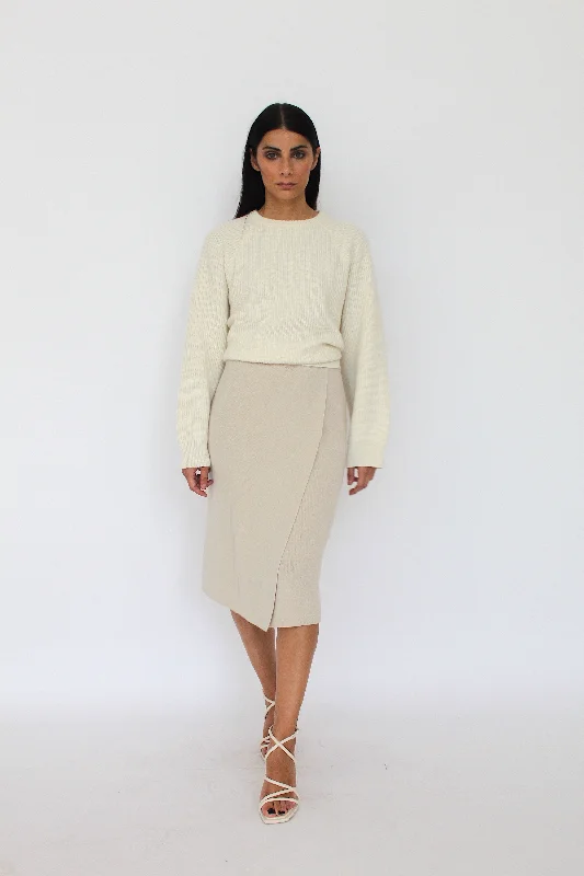 Allegra Cashmere Blend Wrap Skirt