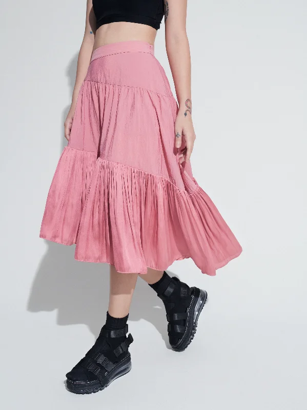 Asymmetric Hem Dolly Skirt denim skirt classic