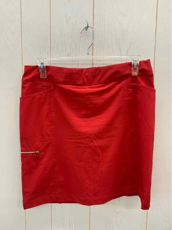Chico's Red Womens Size 10 Skirt velvet skirt plush