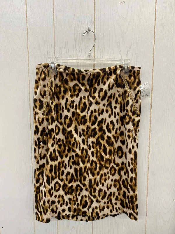 Chico's Tan Womens Size 6 Skirt leather skirt bold