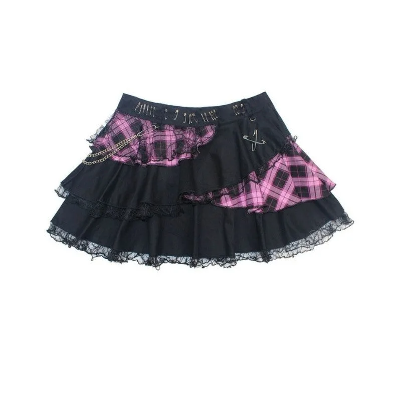 'Date' Kawaii Pink Lace Tu Tu Skirt cashmere skirt rich