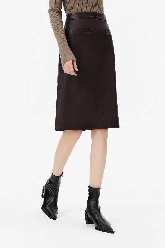 Elegant Workplace-Style Belted H-Line Skirt