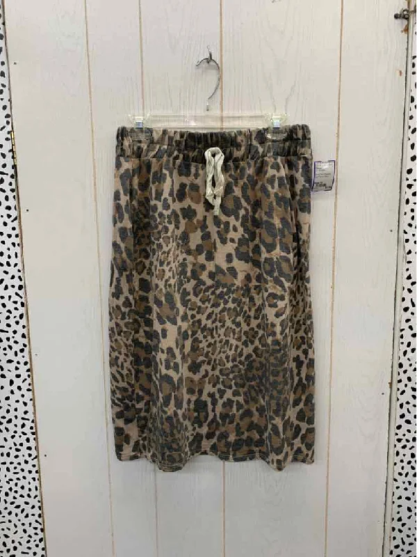 Flamingo Tan Womens Size 10 Skirt silk skirt smooth