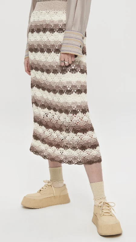 Hand Crochet Skirt pleated skirt texture
