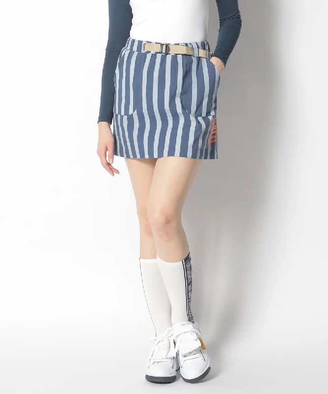 Valencia Stripe Skirt | WOMEN linen skirt breathable