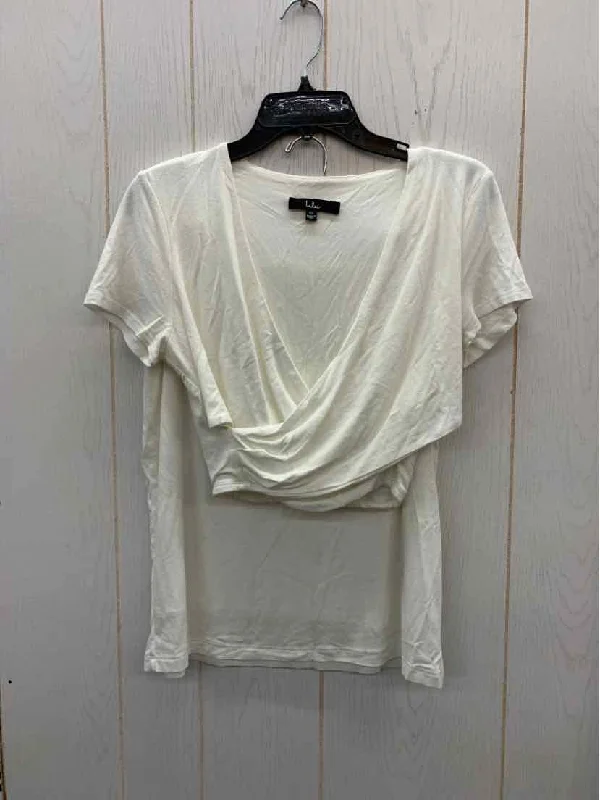 LULU'S White Womens Size 10/12 Skirt Set casual skirt length