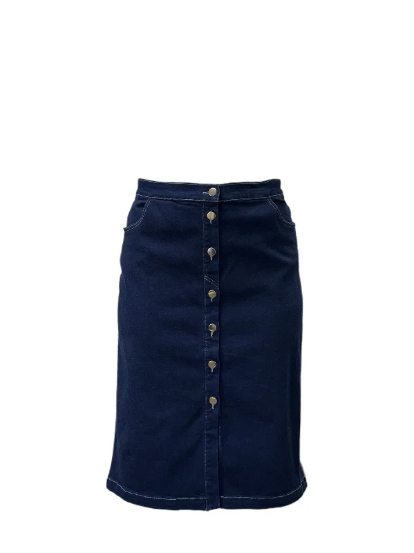 Marina Rinaldi Women's Navy Canarie Straight Skirt NWT high waist skirt