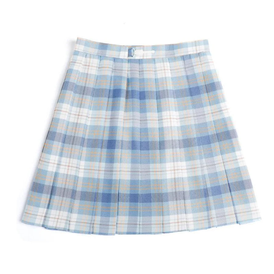 Plaid JK Uniform A-line Hight Waist Pleated Skirt MK3437