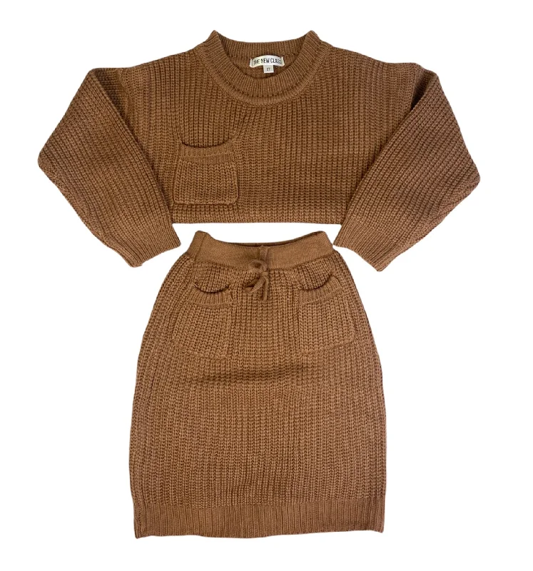 Portia Sweater & Skirt Knit Set slim fit skirt