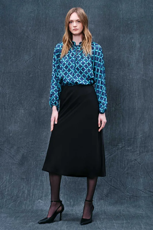 Pure Viscose A-Line Skirt