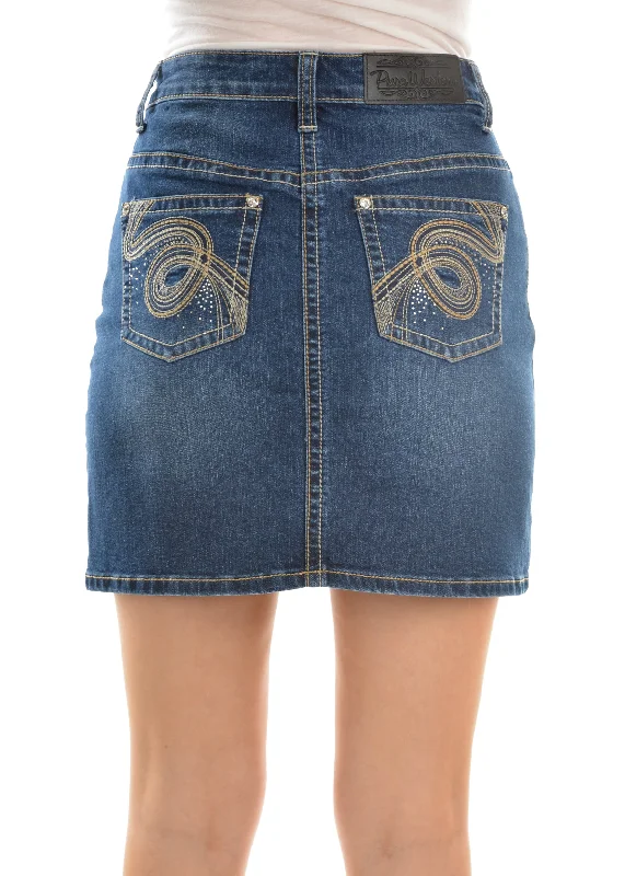 Pure Western Ladies Hope A-Line Skirt - PCP2407319 corduroy skirt comfortable