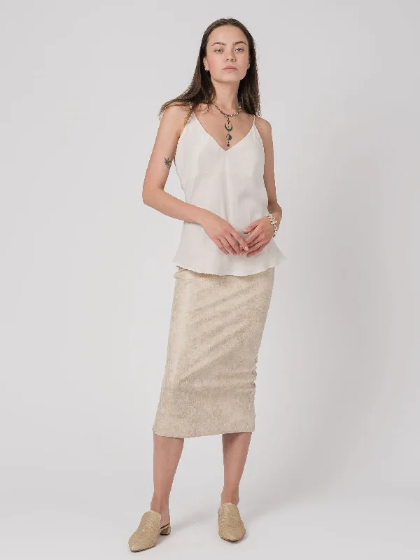SKIRT silk skirt smooth