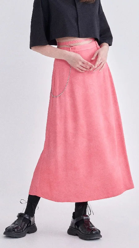 Skirt With Waist Chain leather skirt sleek