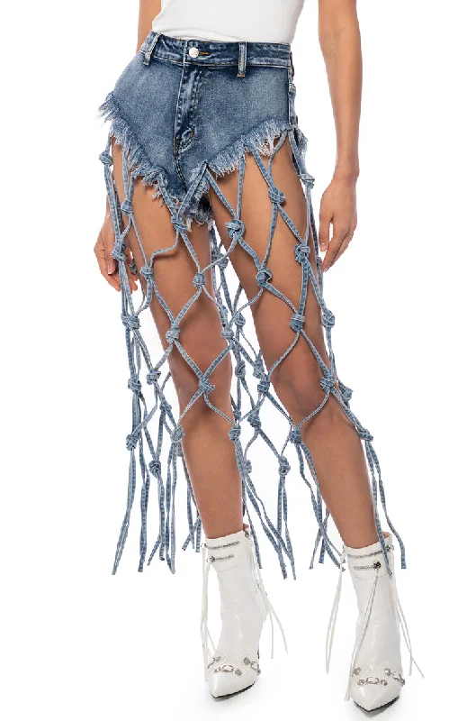 SOMETHING TO TALK ABOUT BOOTY DENIM SHORT MIDI SKIRT tulle skirt dreamy