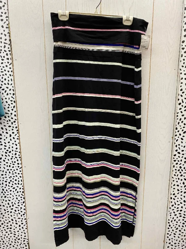 WHBM Black Womens Size 12 Skirt silk skirt sleek
