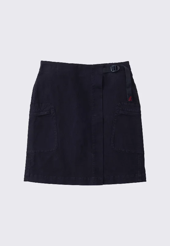 Wrap Skirt - Black linen skirt natural