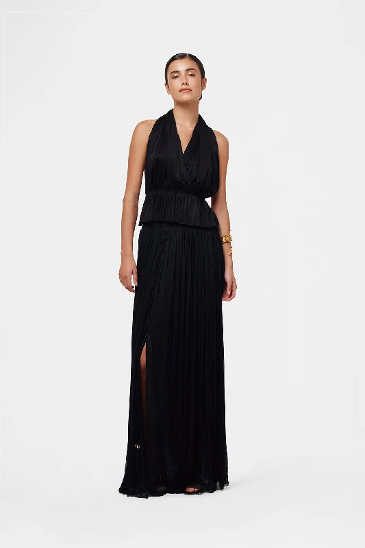 Black Silk Tulle Skirt & Top Set modal blend skirt