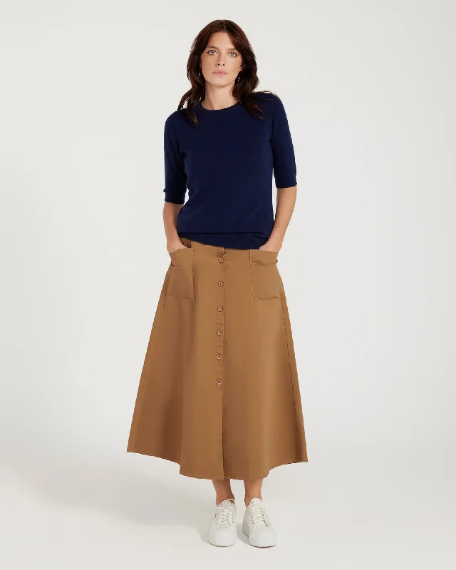 Brown Classic Skirt breathable skirt fabric