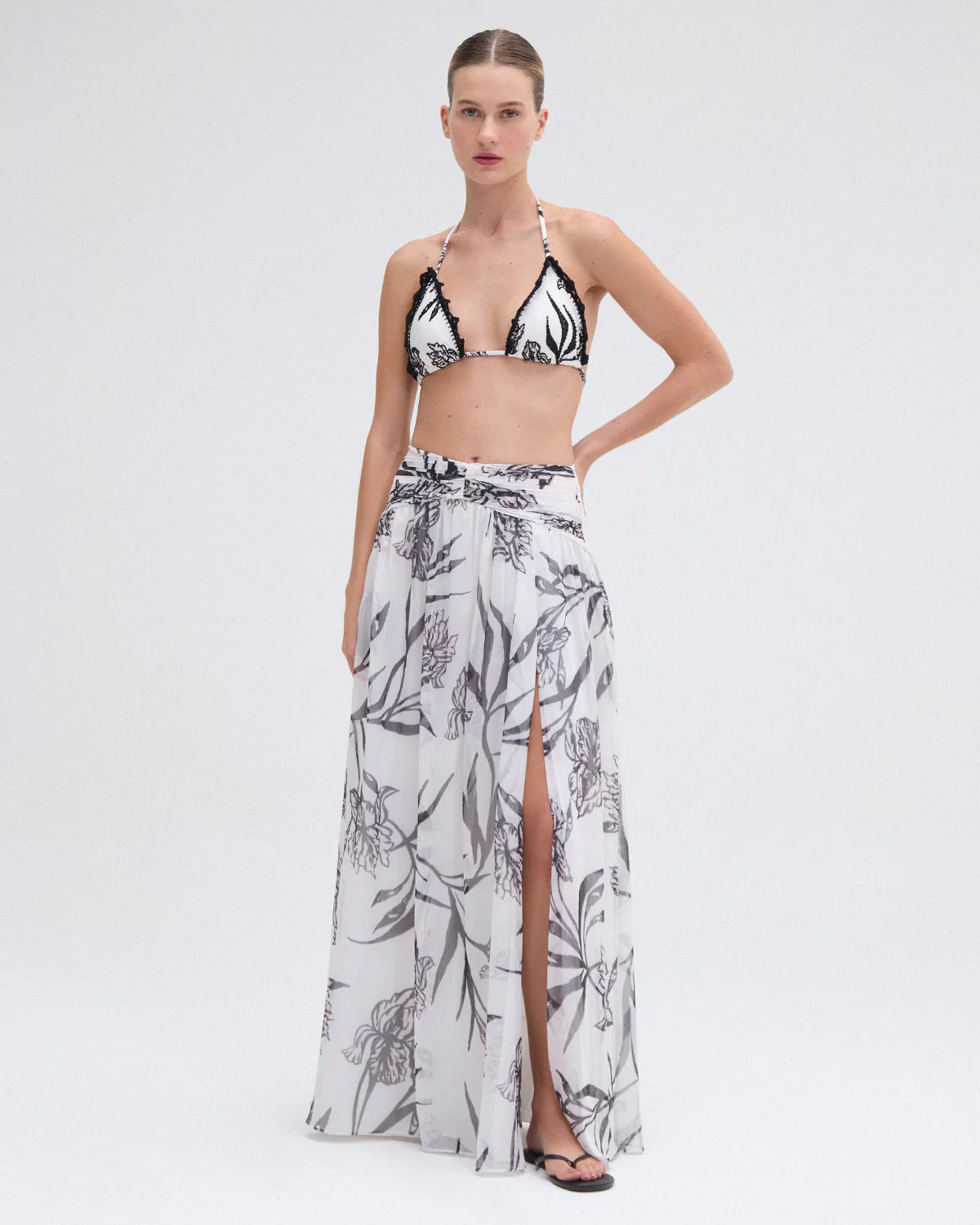 IRIS MAXI SKIRT high slit skirt